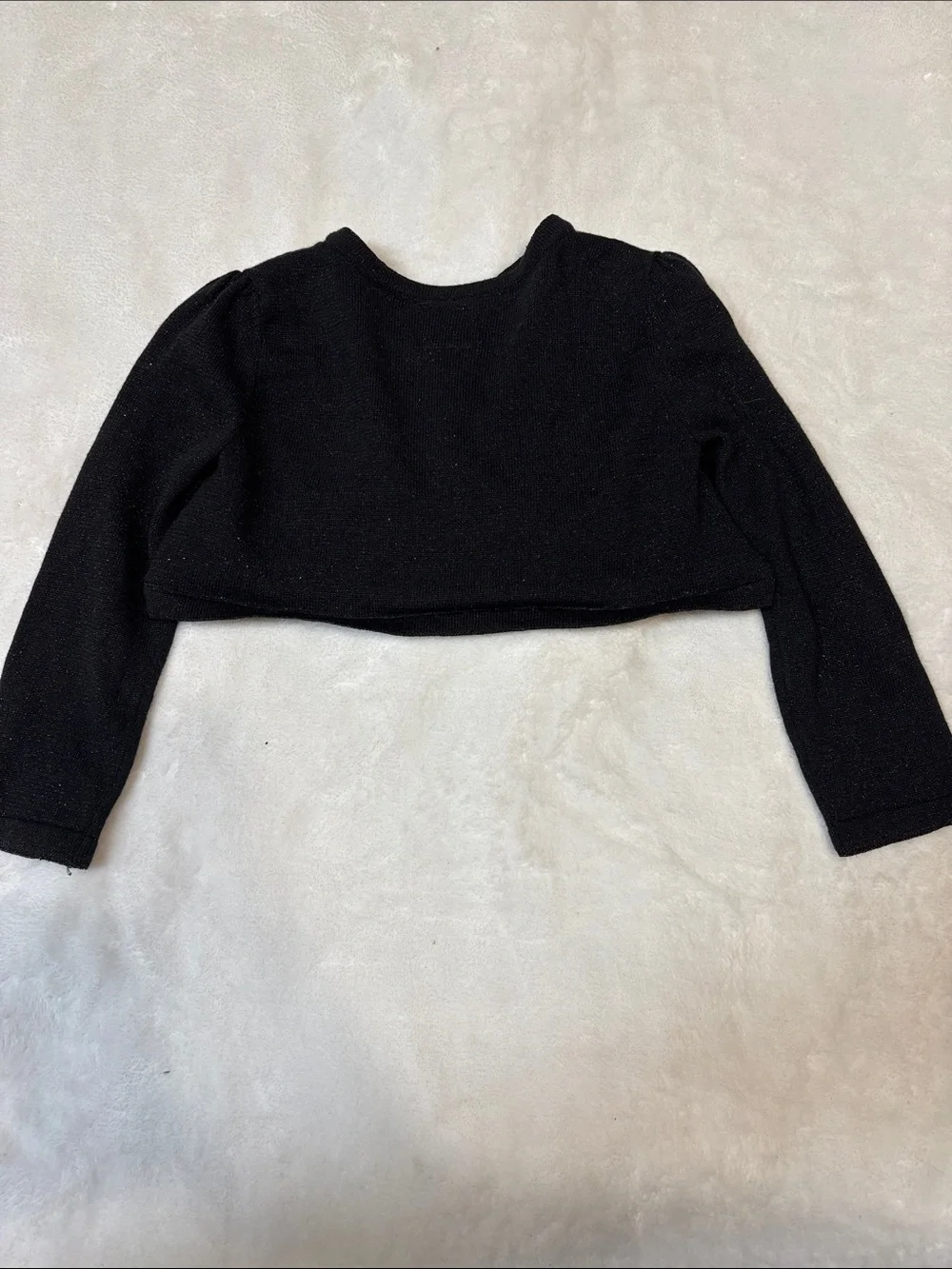 Carter's Black Sparkle Cropped Bolero Cardigan